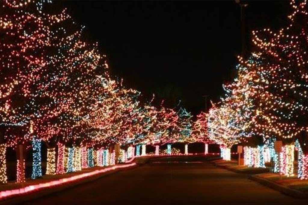 Christmas lights at Rhema in Oklahoma